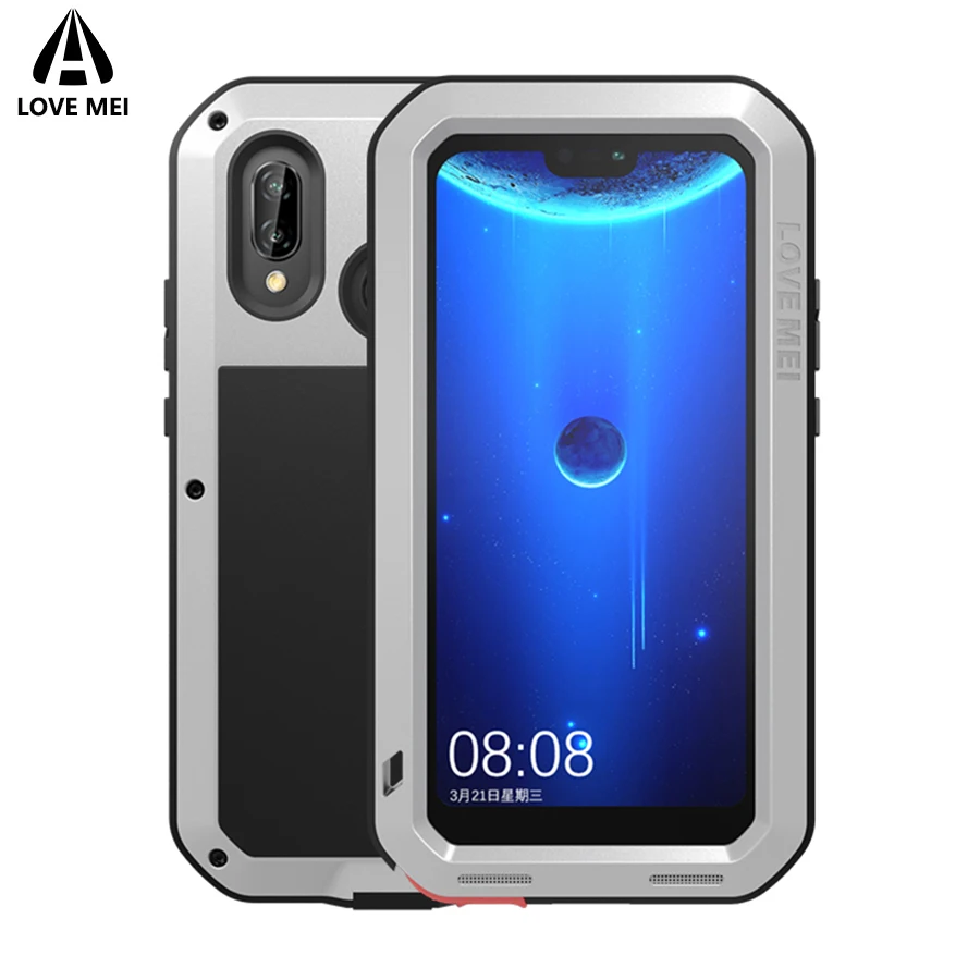 Металлический защитный чехол Love Mei для huawei P20 Lite(Nova 3E), Алюминиевый противоударный водонепроницаемый чехол для huawei Nova 3E(P20 Lite