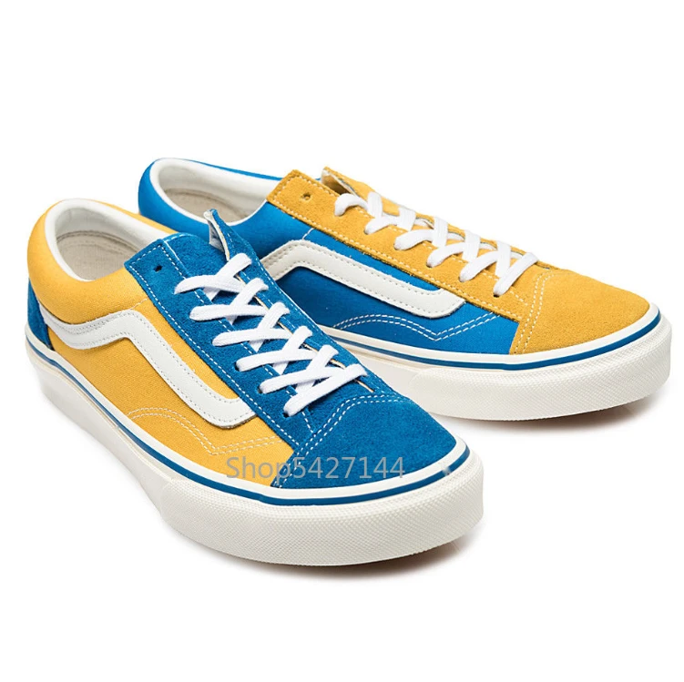 vans old skool yellow blue