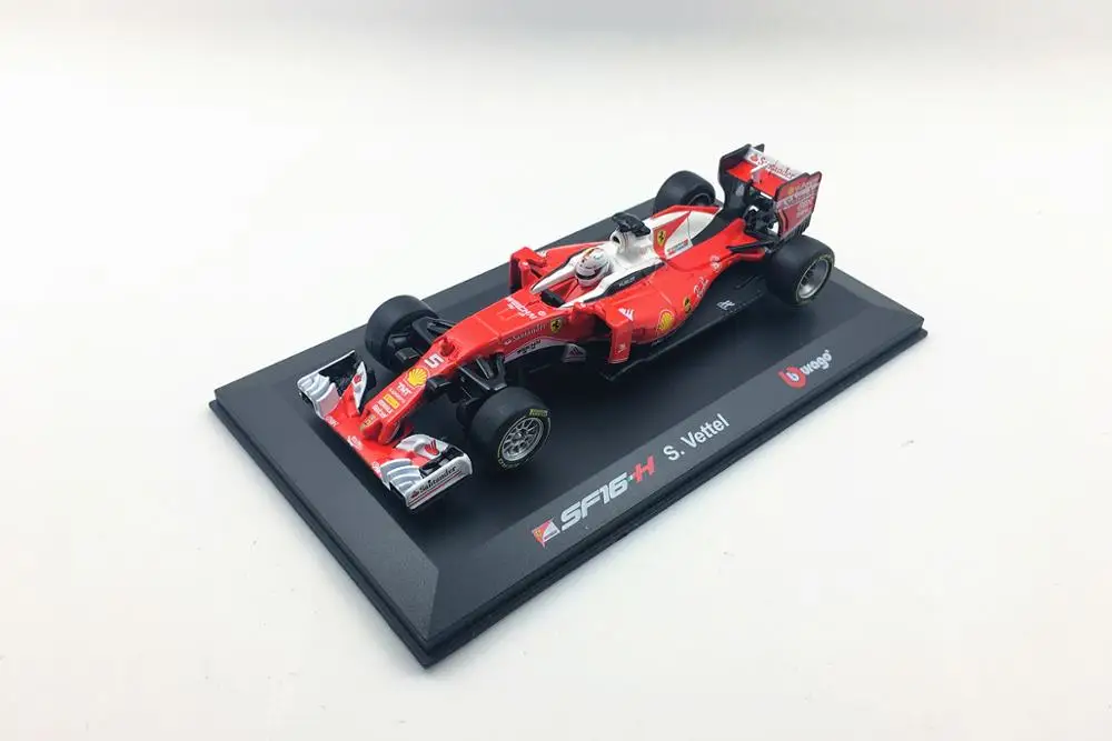 Bburago 1/32 1:32 Ferrari SF16-H S. Vettel No5 F1 формула 1 гоночный автомобиль литья под давлением дисплей Модель игрушки для детей мальчиков и девочек - Цвет: Ferrari SF16-H No5
