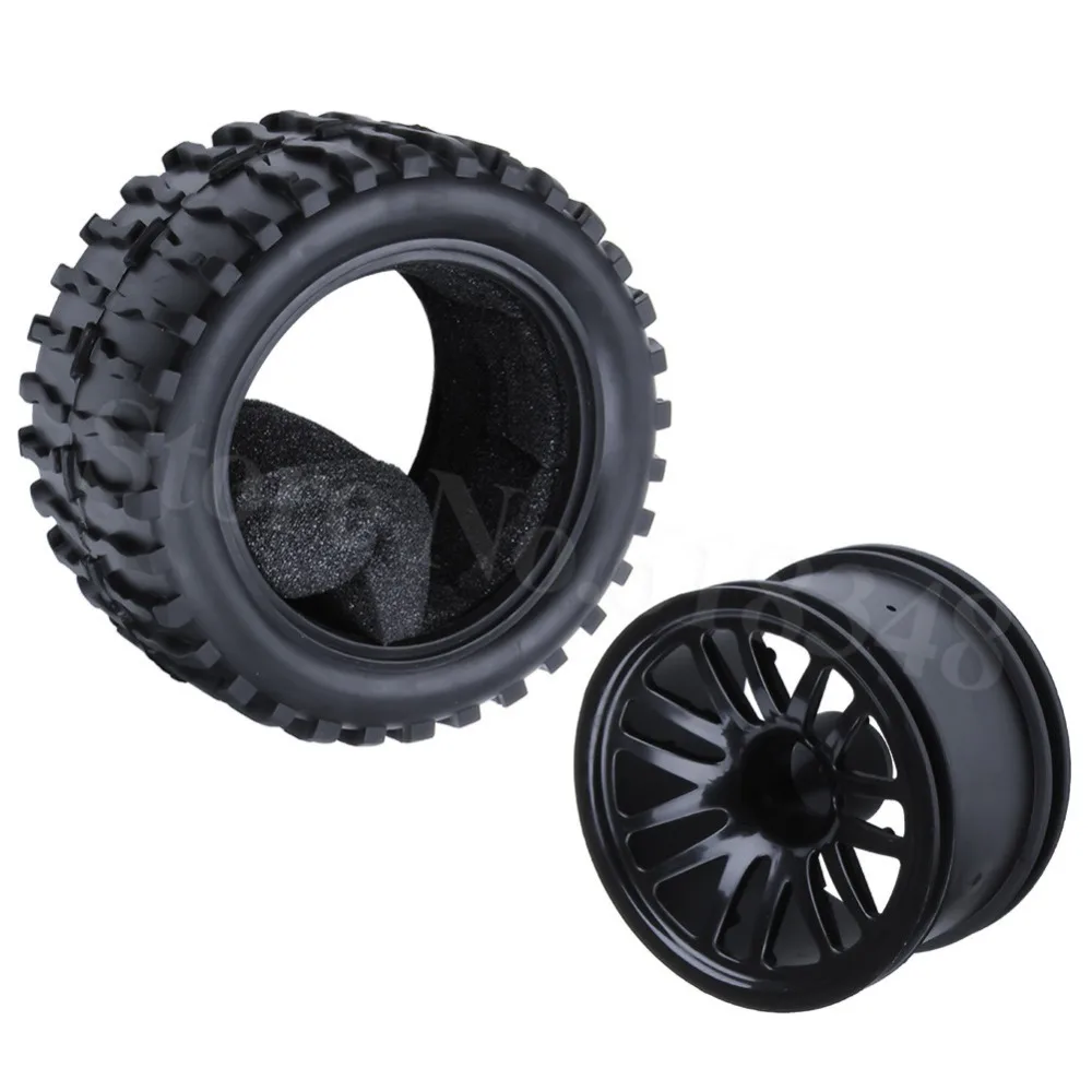 4 шт. резиновые шины и губчатые вставки для колесных ободов RC 1/10 Monster Truck HSP