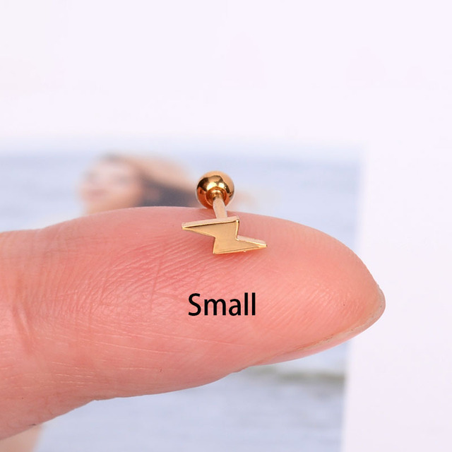 Stainless Steel Mini Stud Earrings Butterfly Snake Stars Helix Cartilage Tragus Labret Lobe Ear Piercing Jewelry