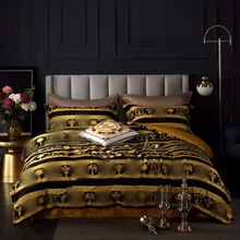 Nuovo Set di biancheria da letto in cotone egiziano con stampa classica copripiumino matrimoniale King size copripiumino 4 pezzi