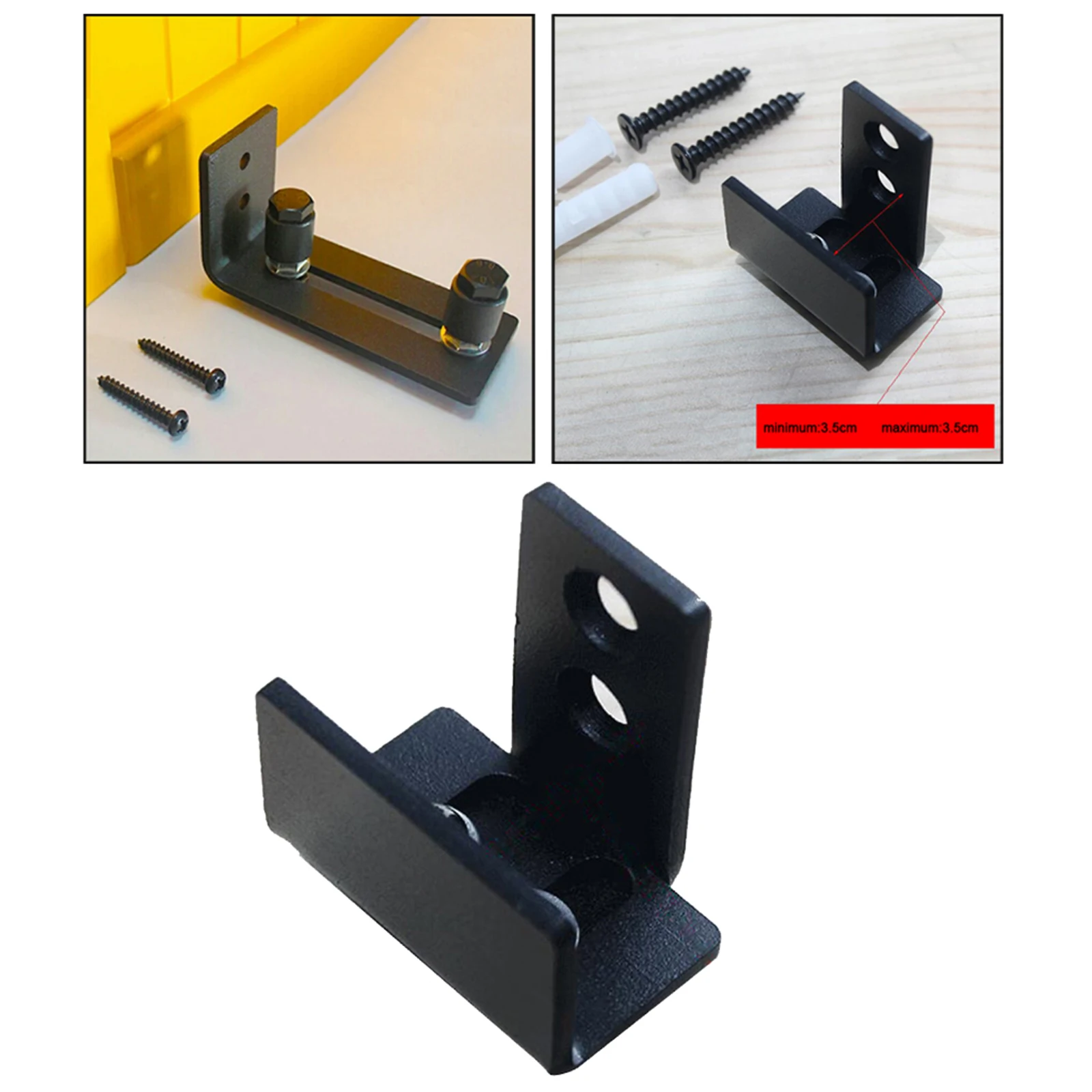 Sliding Barn Door Bottom Wall Mount Floor Guide with Screws Hardware Accessories