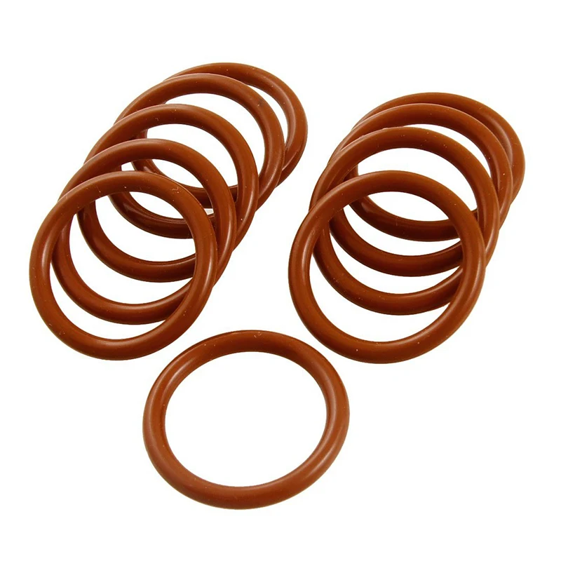 

28 mm x 3 mm Silicone O Ring Oil Sealing Washers Red 10 pcs