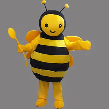

Hot Bee Mascot Costume Honeybee Cartoon Cosplay Dress Outfit Free EMS Shipping Factory Wholesale