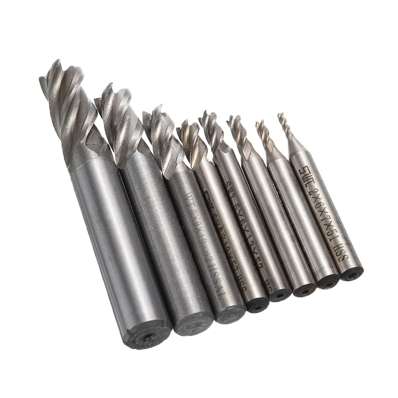 1/8 x 1/4 HSS Straight Shank 4 Flute End Mill Cutting Tool 1/8 x 1/4 HSS Straight Shank 4 Flute End Mill Cutting Tool