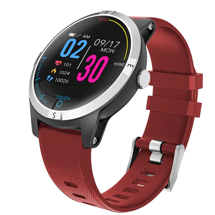 ЭКГ PPG монитор сердечного ритма Смарт часы Bluetooth управление громкой связи вызов SMS сообщение Будильник Напоминание для мужчин женщин смартфонов