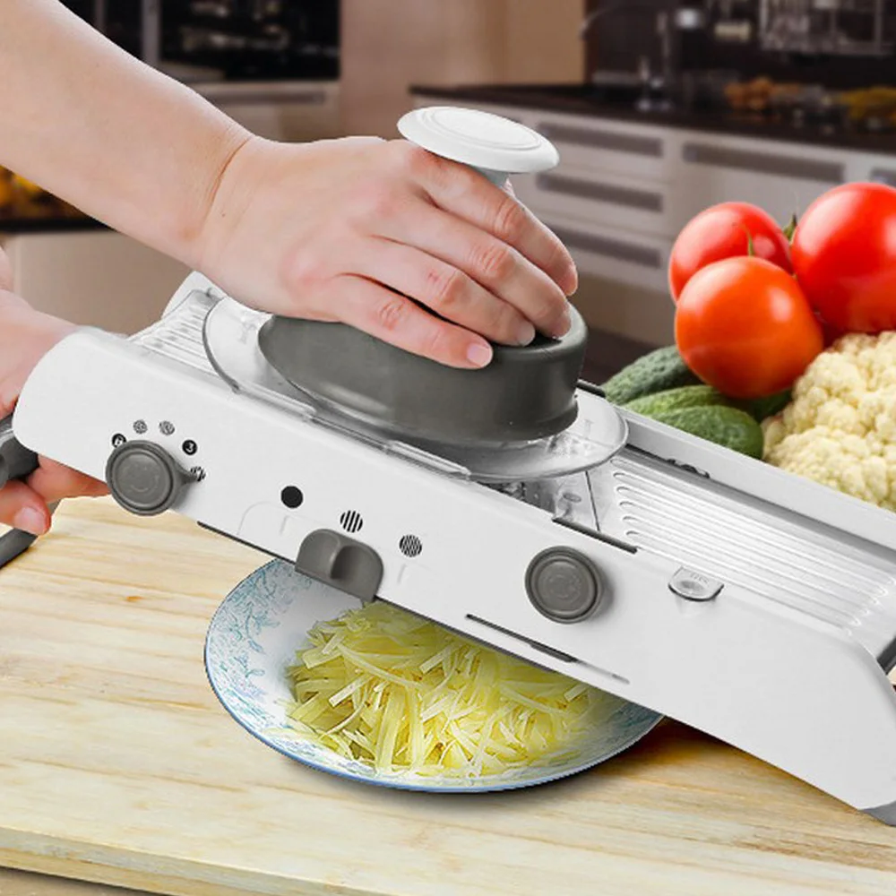 

18 Types Adjustable Mandoline Slicer Stainless Steel Manual Cutter Vegetable Grater Julienne Slicer Fruit Waffle Kitchen Potato