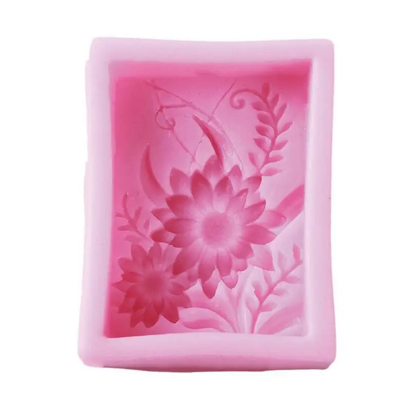 1pc New Sunflower Flower Shape Silicone Handmade Soap Mold Diy Crafts Personality Creative Daily Necessities Decoration - Цвет: as shown