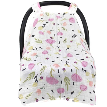 

Soft Cotton Car Seat Canopy Gauze Car Seat Cover Baby Car Seat Covers To Protect From Bugs,Muslin Cotton Car Seat Canopy for B