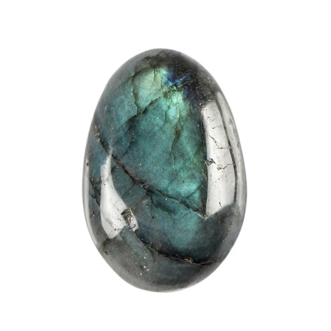 110g Natural Labradorite Tumbled Stone Kambaba Jaspere Healing Bead Point Reiki Chakra Large size Crystal Free Pouch Send Random|kambaba