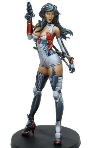 

1/24 Resin Model Building Kit Figure Female soldier