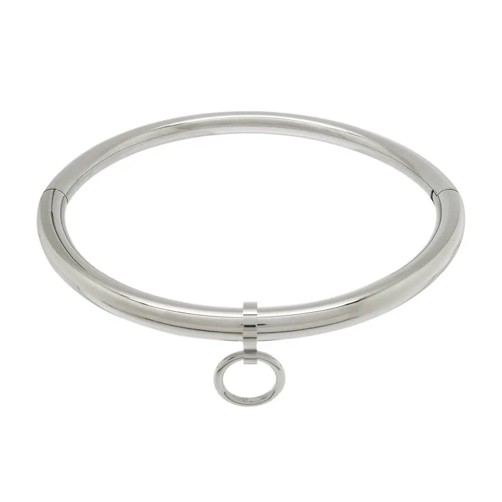 

ACECHANNEL Polished Shining Solid Stainless Steel Slave Collar Lockable Torque Choker Necklace Fetish Wear Jewelry