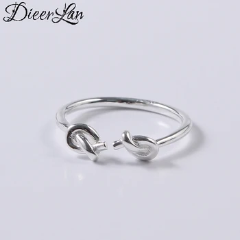 

Genuine 100% 925 Sterling Silver Bow Rings for Women Simple Solid Silver Rings Party Vintage Jewelry