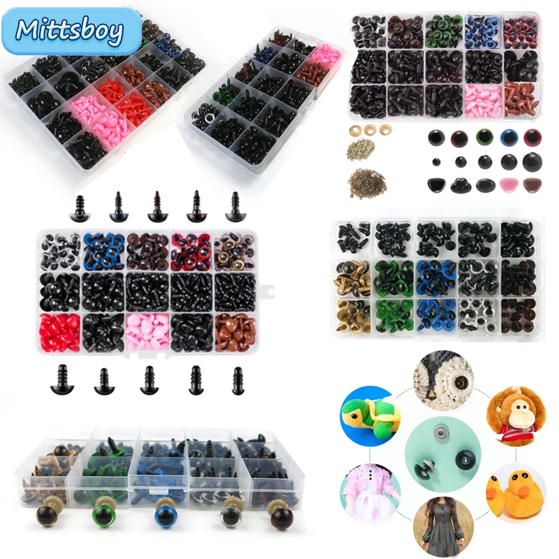 Screw Combination Color Gather Plastic Craft Safety Eye for Bear Soft Toy Animal Doll Amigurumi DIY Accessorie for Toy Gift