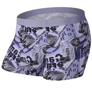 

Modal Cotton Digital Printing Breathable BOY'S Knicker New Products Seemless U-Shaped-Wet Medium Waist Leveling Feet Knicker Men