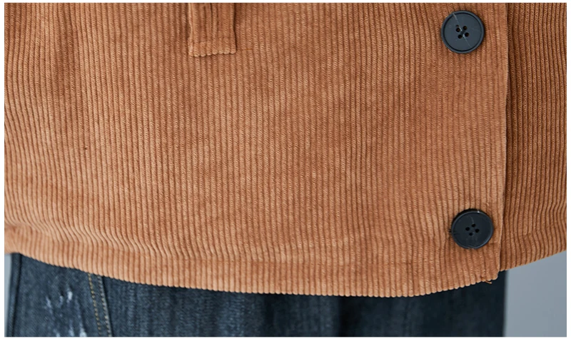 5XL вельветовые куртки женские пальто размера плюс с длинным рукавом с капюшоном винтажные укороченные куртки осенние корейские хлопковые пальто верхняя одежда