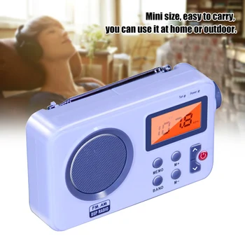 

AM FM Speaker Outdoor LCD Display Tuning Portable Radio Portable Earphone Port Volume Control DAB Digital Home With Antenna