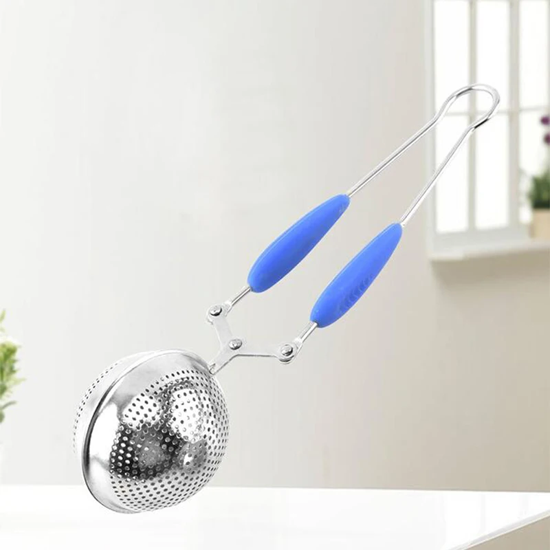 Stainless Steel Tea Infuser Sphere Mesh Filter Loose Tea Leaves Strainer Handle Kitchen Gadgets Tea Bag Tool Tea Strainer