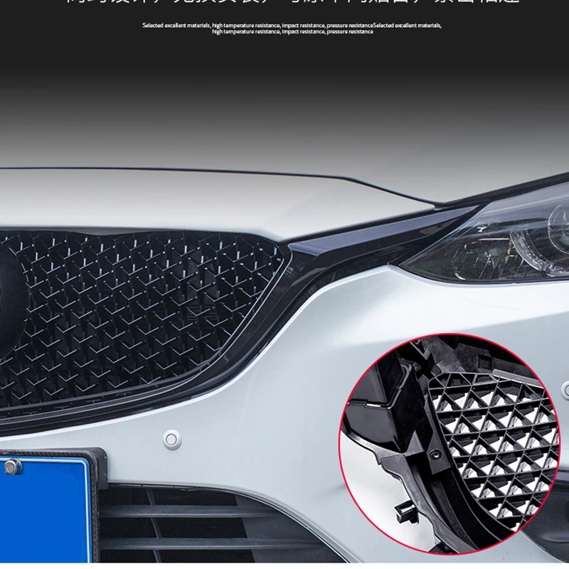 Автомобильный Стайлинг для Mazda 6 Atenza ABS пластик черный цвет передний бампер Гриль верхняя решетка Передние решетки протектор крышки