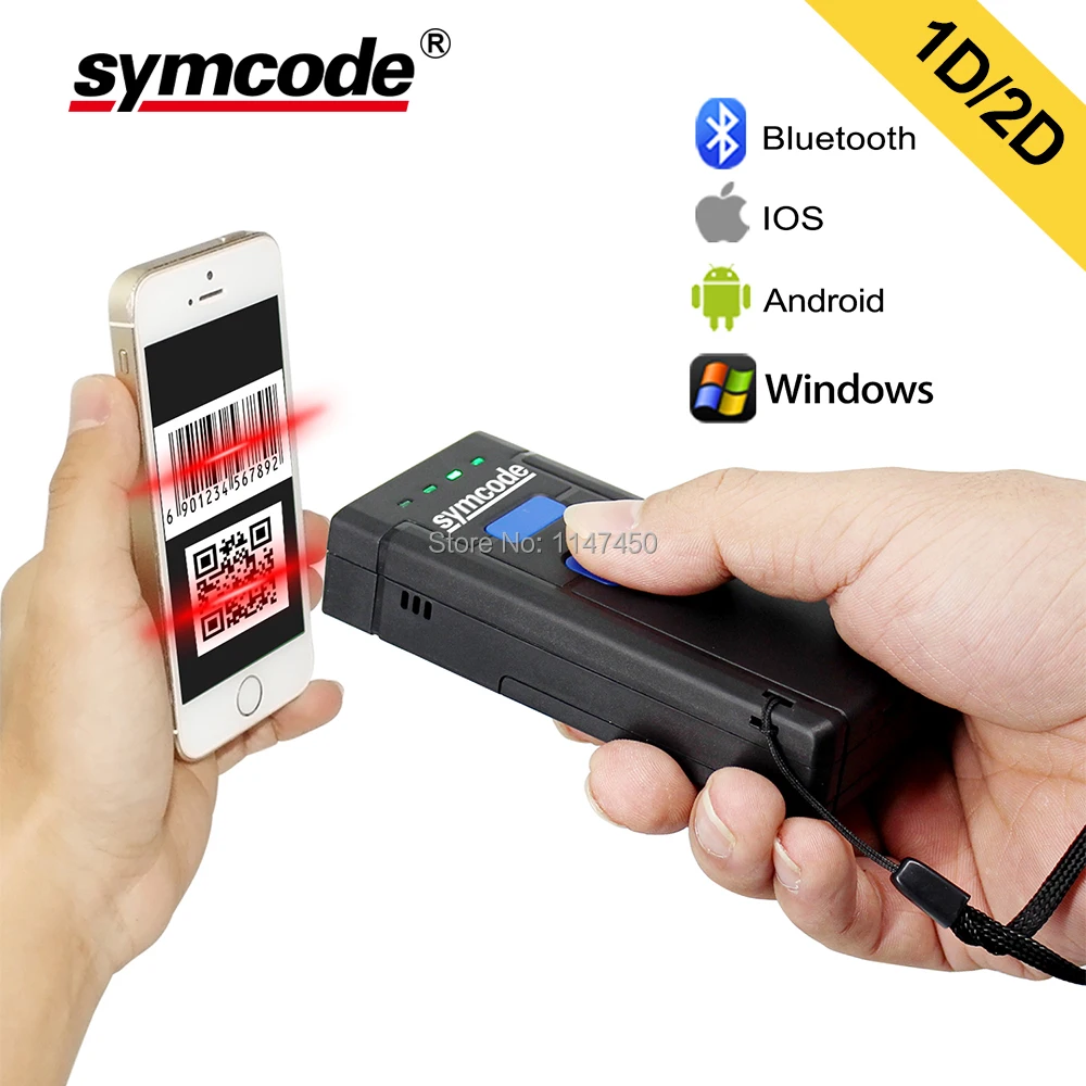 Сканер штрих-кода 1D 2D Bluetooth USB и 2 4 ГГц | Компьютеры офис