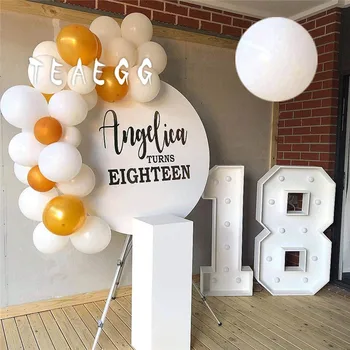 

60pcs 18inch big white balloons Garland Kit For Women 18th Birthday Party Decoration Backdrop Pearl Gold Baby Shower Supplies