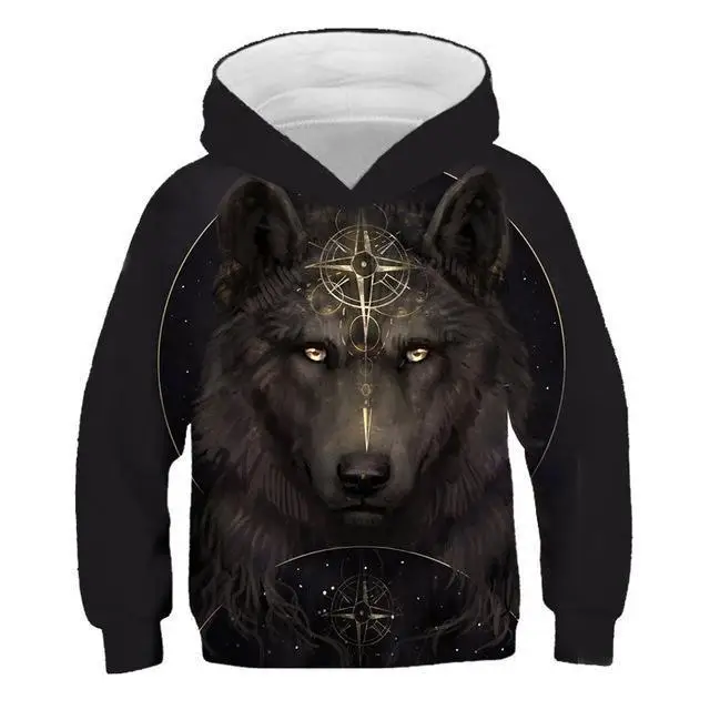 Ltimo modelo de ropa infantil marrn oso Firefox 3D impresin nios moda ocio sudadera moda nios y nias Sudadera con capucha - Цвет: TNT-760