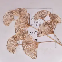 Aliexpress - Simulation Fan Leaf Net Pattern 3 Fork Golden Ginkgo Leaf Simulation Flower Concentric Flower Blessing Bucket Wedding Decoration