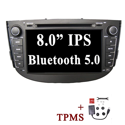 with External TPMS YAZH для Lifan X60/Lifan SUV 2011 2012 автомобильный мультимедийный плеер с 8,0 ”ips 1024*600 HD радио/Carplay/Mirror Link/Bluetooth 5,0 - Цвет: with External TPMS