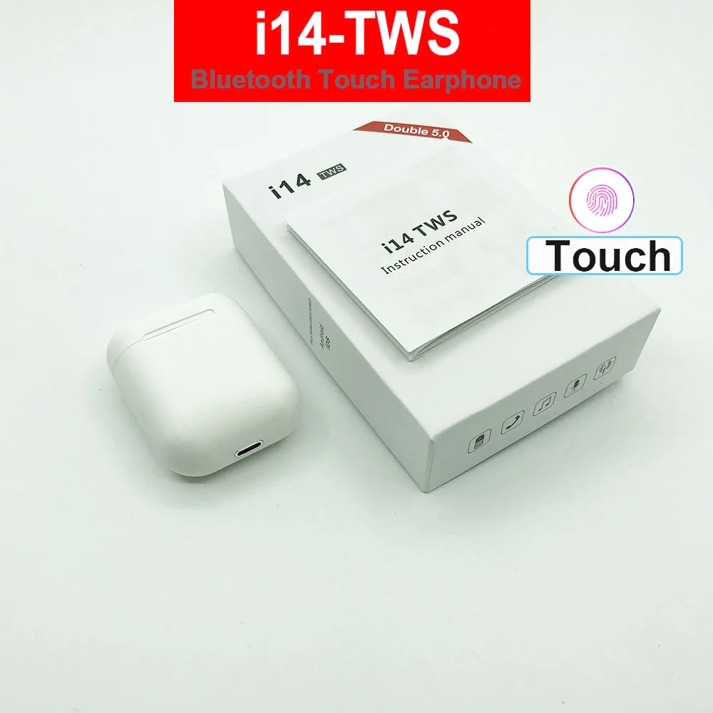I14 TWS bluetooth наушники беспроводные сенсорное управление гарнитура всплывающие наушники i12tws для w1 чип Реплика tws i10 i7s i12 i20 i99 tws