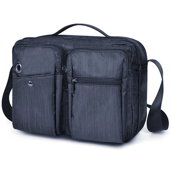 

OSOCE Shoulder Bag Men Diagonal Crossbody Bag Tide Leisure MultiFunctional Messenger Bag Men Bag Canvas Portable Messenger Bag