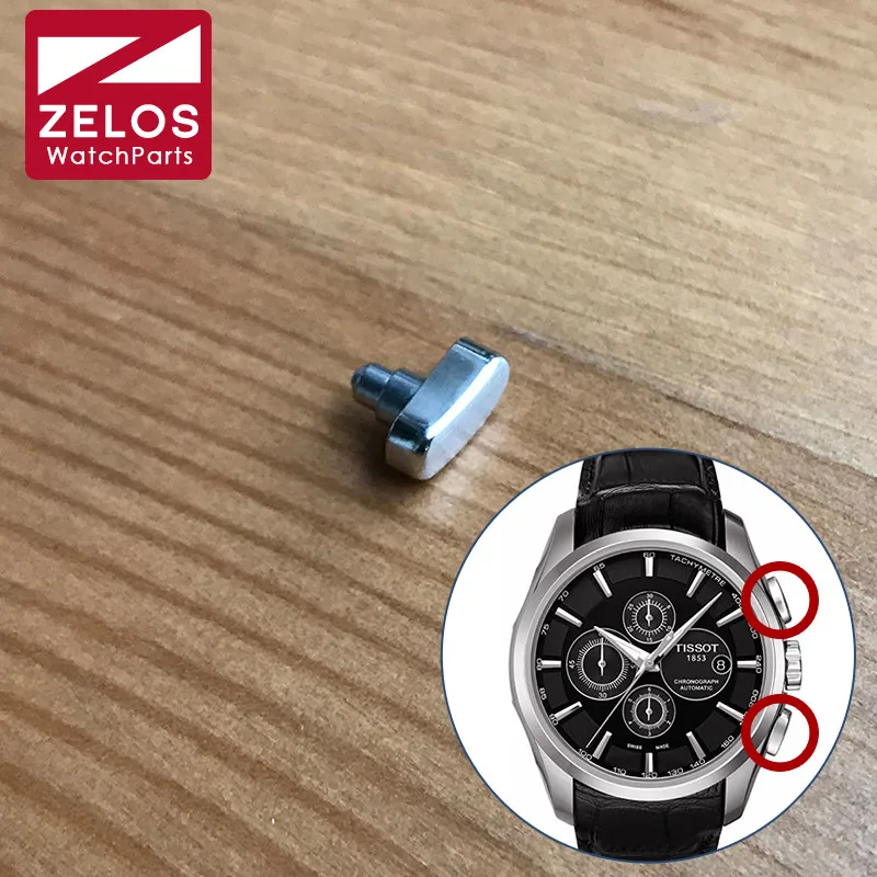 Pulsante In Acciaio Per Ts Tissot T-Classic Couturier T035.627 Orologio Automatico