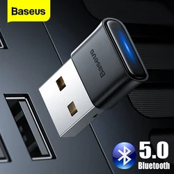 Baseus usb adaptador bluetooth dongle bluetooth 5.0 receptor para pc sem fio mouse gamepad alto falante fones de ouvido áudio usb transmissor