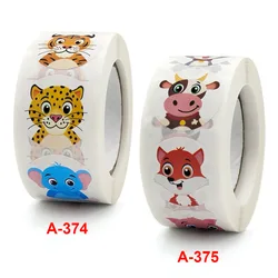 100-500PCS Children Cartoon Animal Stickers Cute Reward Sticker Label Kindergarten Teacher Encouragement Supplies