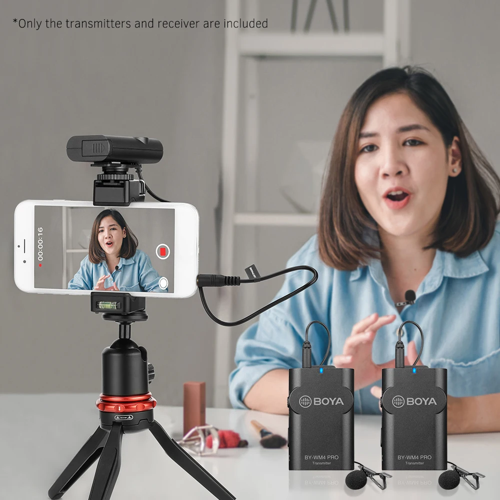 BOYA BY-WM4 Pro 60 м беспроводной Видео Аудио запись микрофон для зеркальной цифровой передатчик приемник Lable микрофон комплект Vlog Live лекции Mic