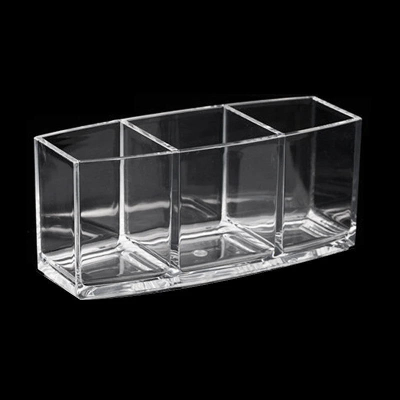 Акриловая прозрачная коробка для хранения инструментов для макияжа Органайзер для косметического держателя кисть и аксессуар органайзер коробка для хранения в доме
