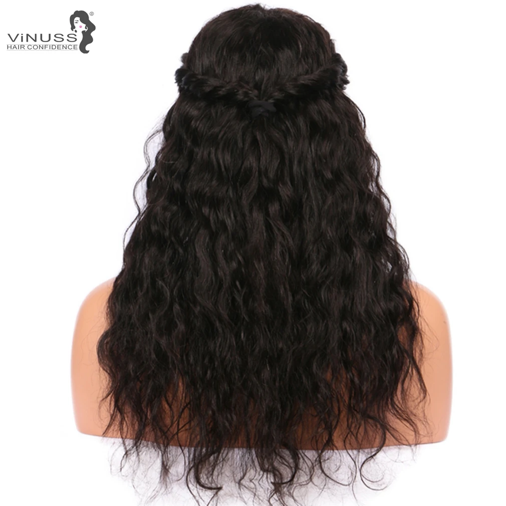 Парики из натуральных волос на шнурках с волнистой волной для черных женщин, парики из бразильских волос