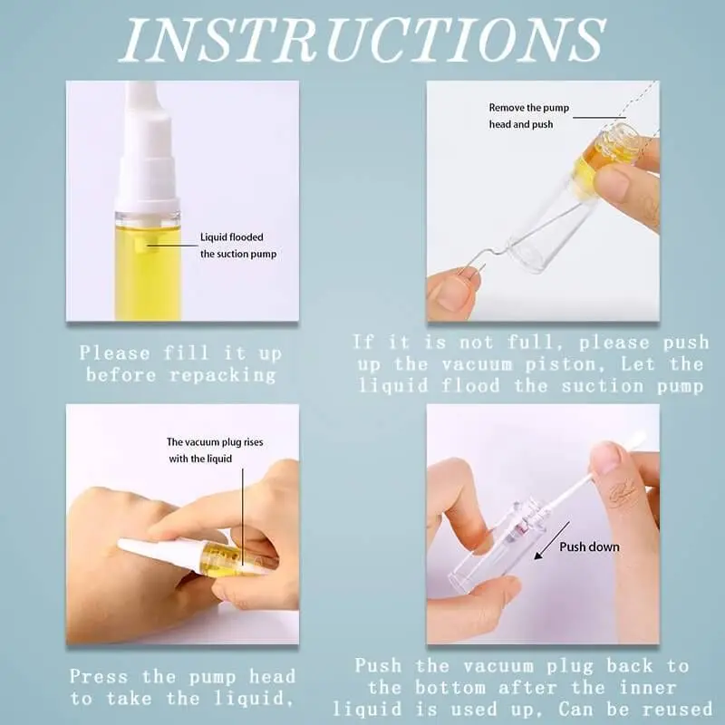 5/10/12/15ml Clear Airless Vacuum Pump Bottle Cosmetic Eye Cream Travel Size Dispenser Refillable Containers Shampoo Toiletries refillable plastic bottles soap dispenser bottle shampoo dispenser soap dispenser