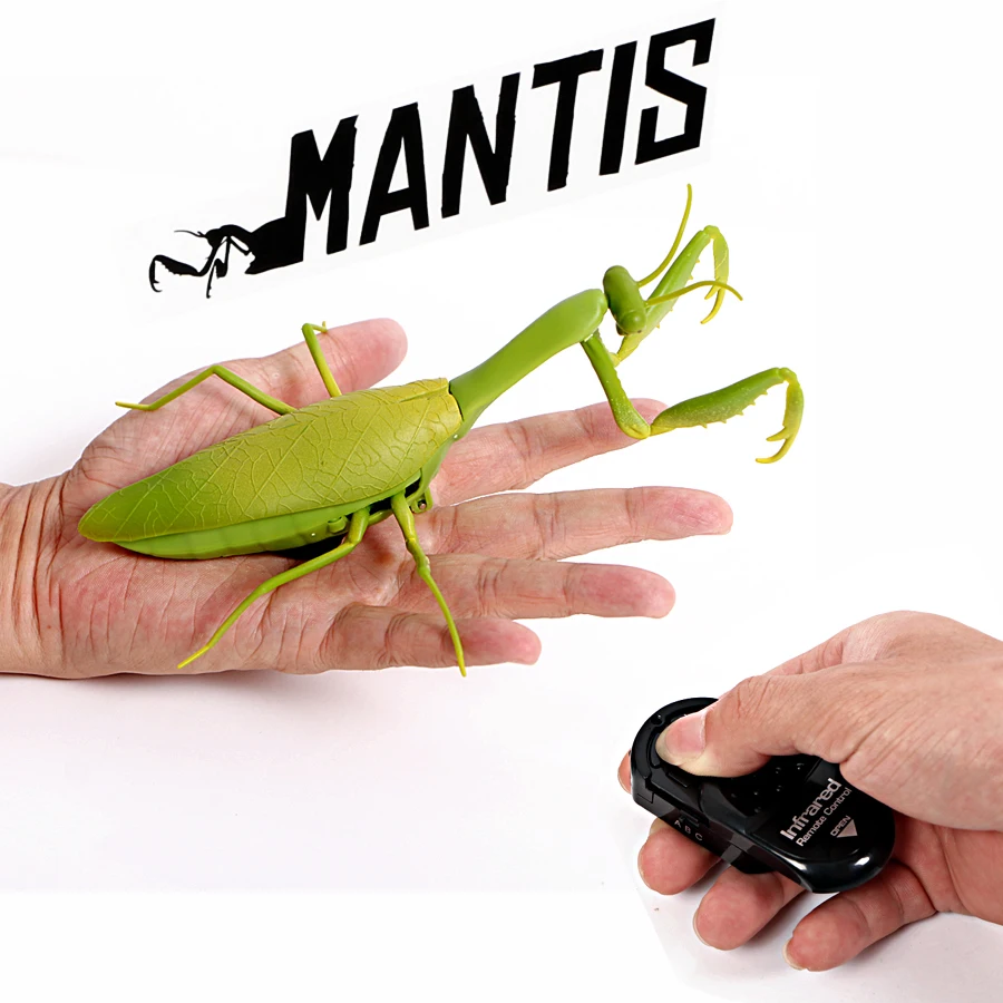 

Kids Electric Infrared Remote Control Simulate Mantis Shape Prank Toy, Realistic Mini Mantis RC Prank Insect Scary Trick Toy