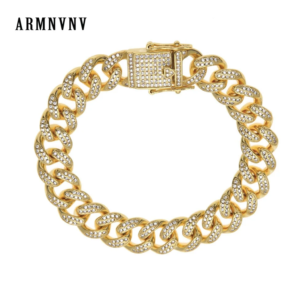 Мужской браслет ARMNVNV, золотой браслет, мужские браслеты в стиле хип-хоп, ювелирные изделия, Прямая поставка