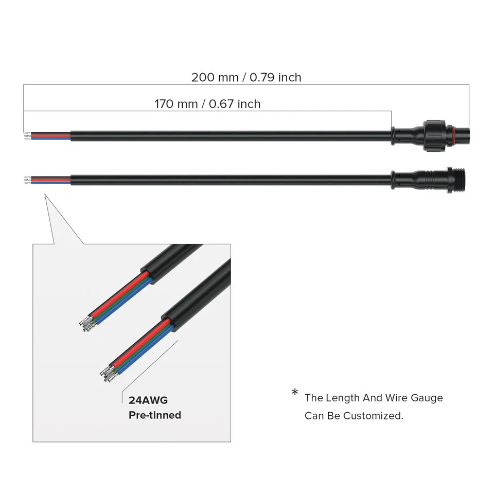 IP68 Wasserdichter Kabelstecker – 2-Pin, 3-Pin Oder 4-Pin, Für Außenbeleuchtung & LED, Einfach Zu Installieren