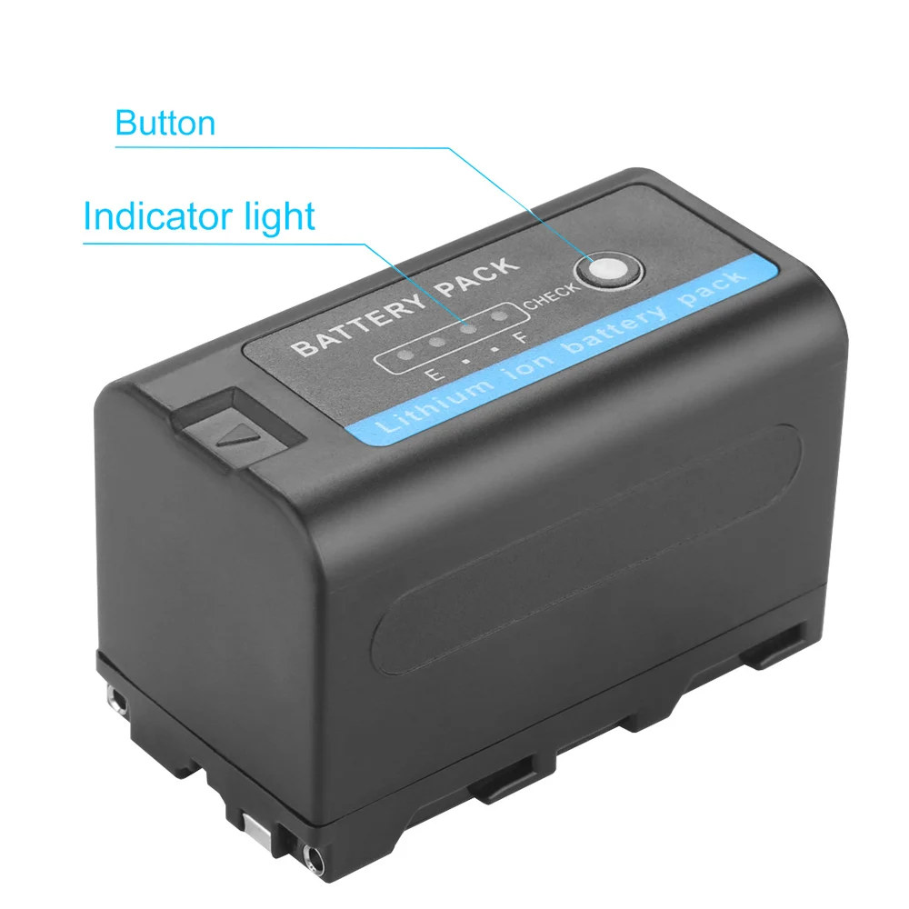 Led Indicador Bateria Mais Led Usb Duplo-canal Carregador para Sony Ccd-trv215 Ccd-tr917 Ccd-rv100 6200mah Np-f770 np F750 Np-f750 - Image 5