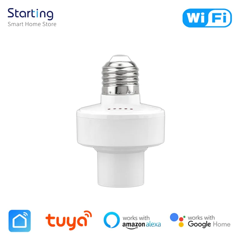 Tuya Wi-Fi + RF433 умный светильник лампы адаптер держатель базы приложение Smart Life