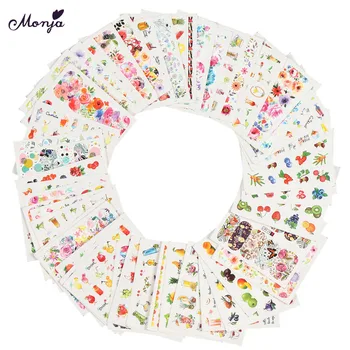 

48Pcs/set Water Decals Slider Nail Art Sticker Set Colorful Mixed DIY Watermark Nail Art Decorations Manicure Tattoo