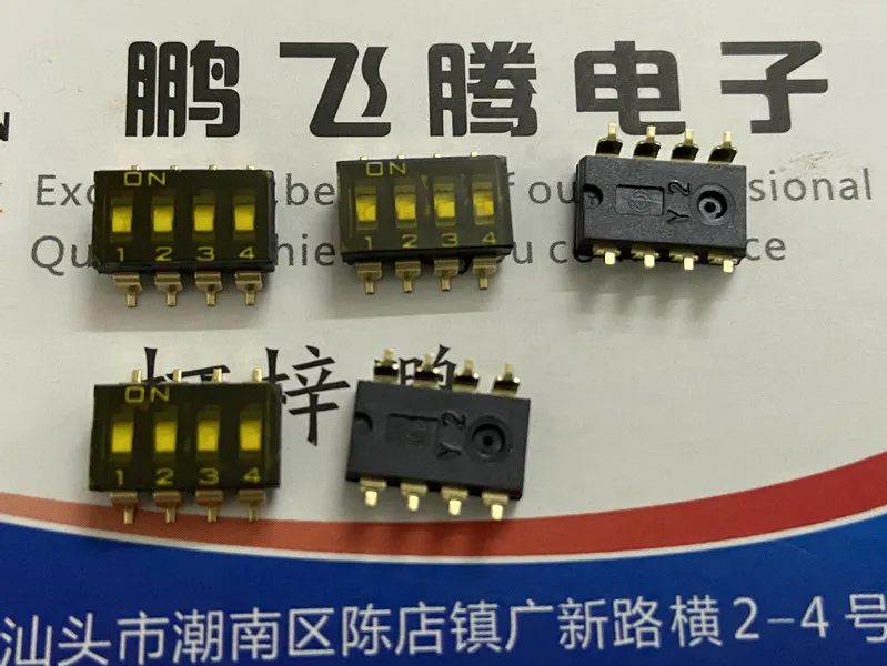 1 Pz Importato Giapponese A6S-4102-Ph Dial Code Switch 4-Bit 4-Way Codifica Quadrante Piatto Patch 2.54Mm