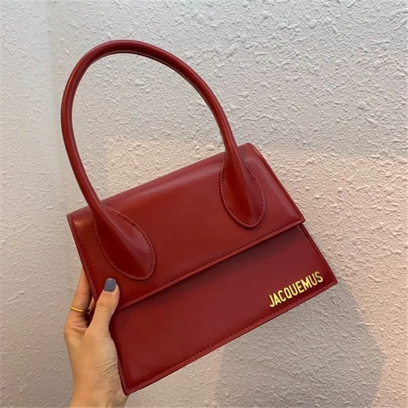 

Jacquemus Bag Luxury Designer Big Capacity Purses and Handbags 2020 New Fashion PU Leather Shoulder Bag Solid Tote Messenger Bag