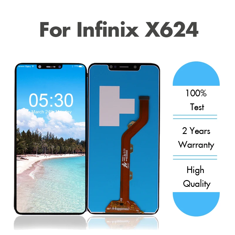 Для Infinix Hot 7X624 ЖК+ сенсорный экран дигитайзер для Infinix X624 X624B дисплей в сборе тест
