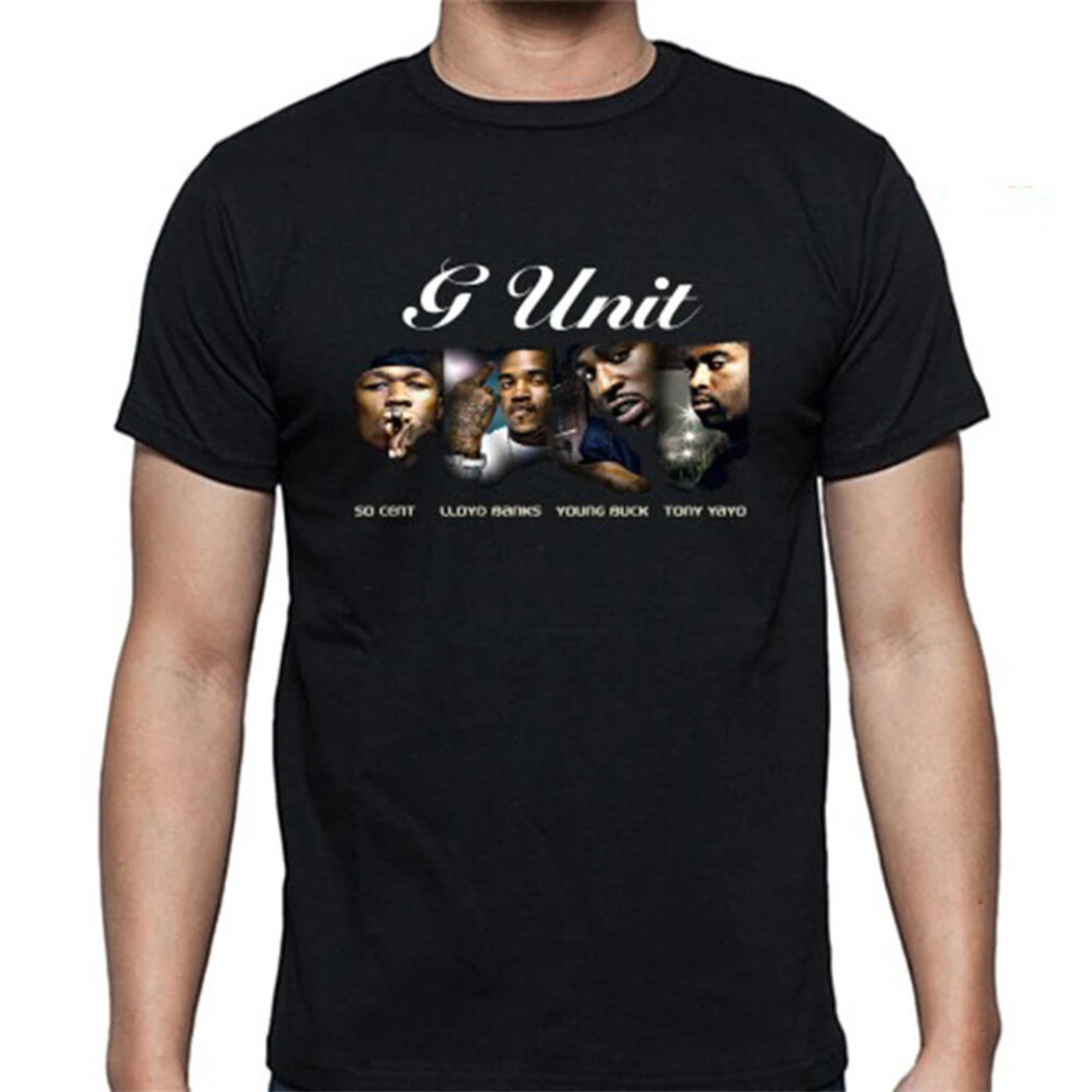 Новая мужская черная футболка G UNIT Rap в стиле хип-хоп размер S-3XL модная