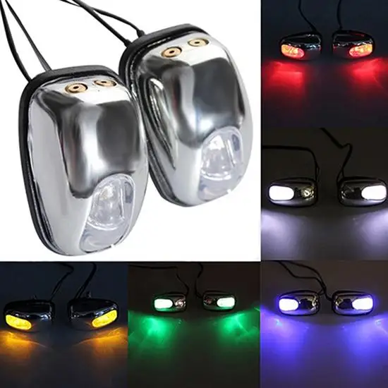 Auto LED Light Windshield Windscreen Jet Spray Nozzle Wiper Washer Lamp 1 Pair Car Light Accessories led car lights led lights led car headlights