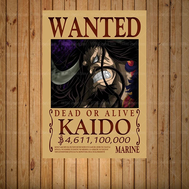 One Piece Luffy Canvas Painting Anime Retro Wanted Character Poster Wall Art Print Modern Home Children's Bedroom Decoration Mur as the picture shows